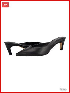 Pointy Toe Kitten Heel Slip-On Dress Pumps Leather Upper